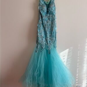 Dave & Johnny Turquoise Dress